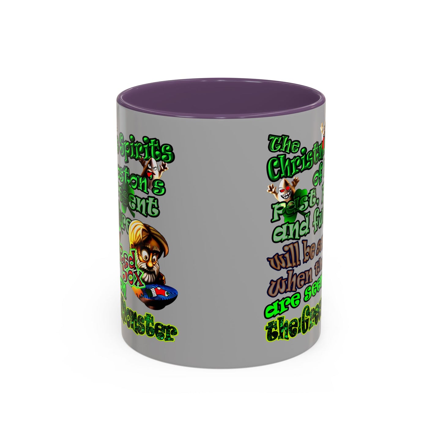 christmas spirits of boston - Accent Mug (light grey)