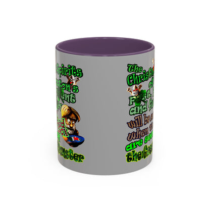 christmas spirits of boston - Accent Mug (light grey)