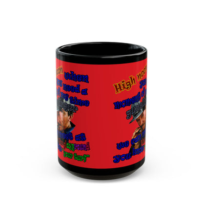 high noon - Black Mug (red)