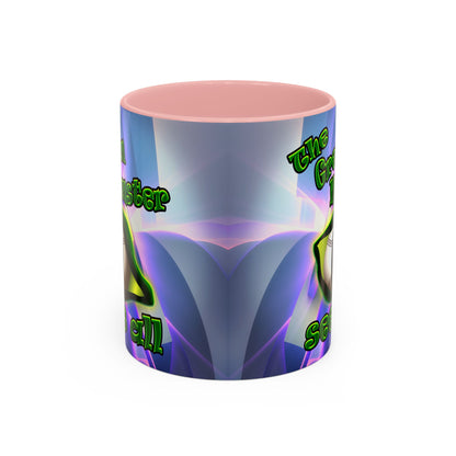 green monster - Accent Mug (grey-pink wave)