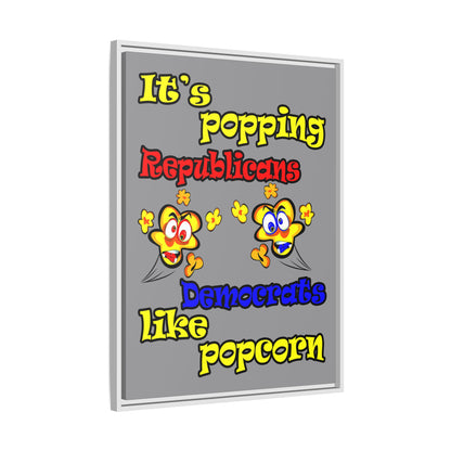 popping like popcorn - framed canvas art (grey)