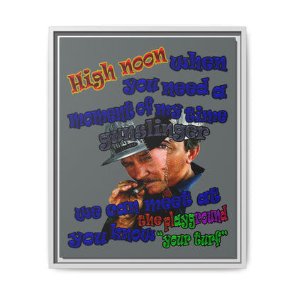 high noon - framed canvas art (dark grey)