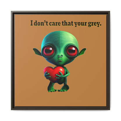 I don't care that your grey - framed canvas art (light brown)