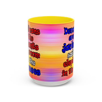 donkeys and elephants - Accent Mug (color blur)
