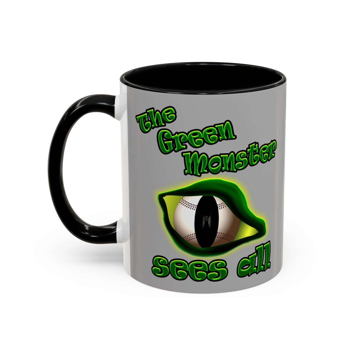 green monster - Accent Mug (light grey)