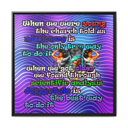 doggystyle - framed canvas art (purple wave)