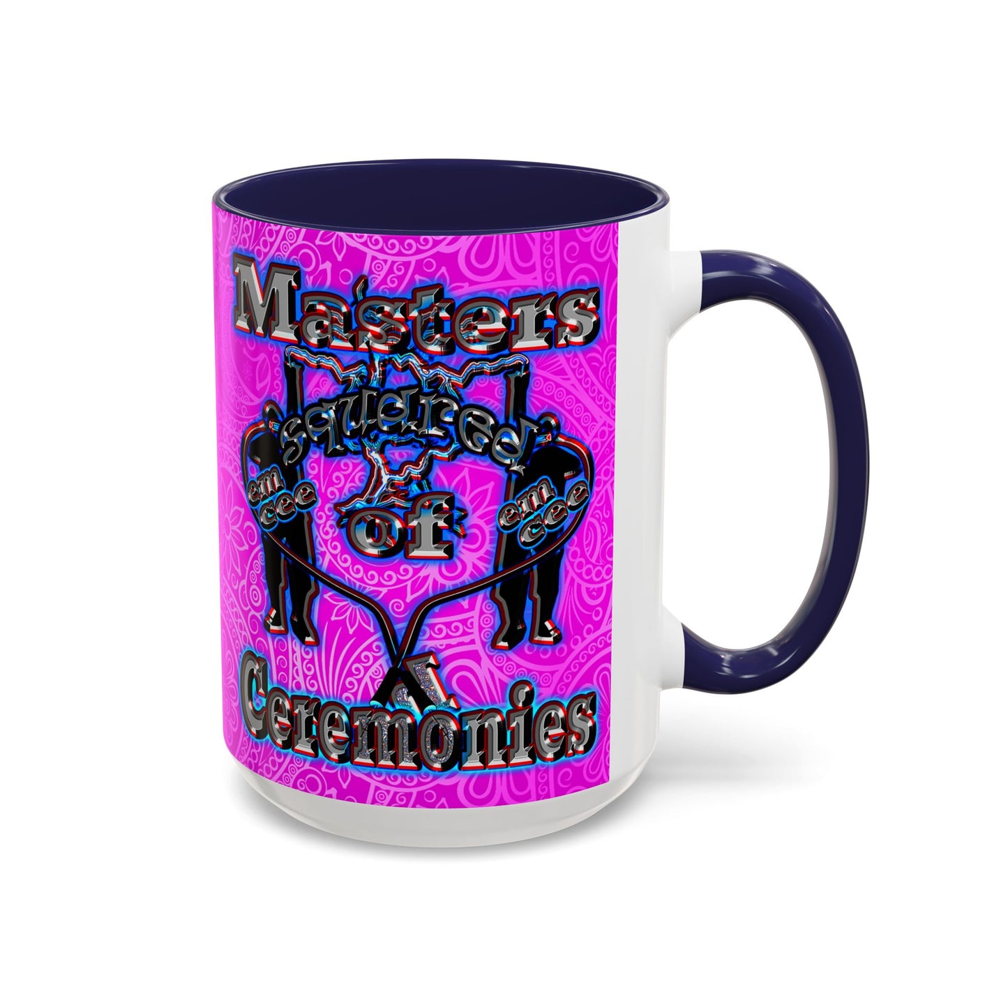 em cee squared - Accent Mug (pink swirl)