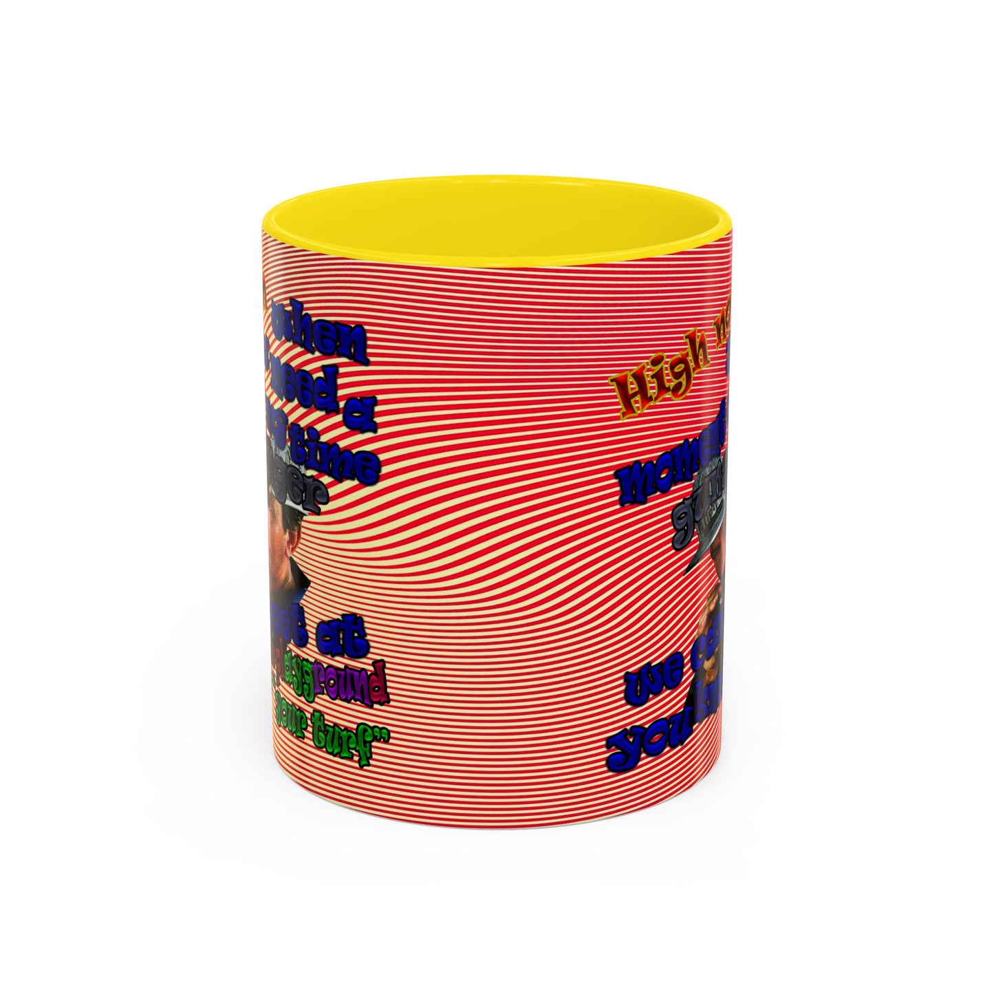 high noon - Accent Mug (yellow-orange wave)