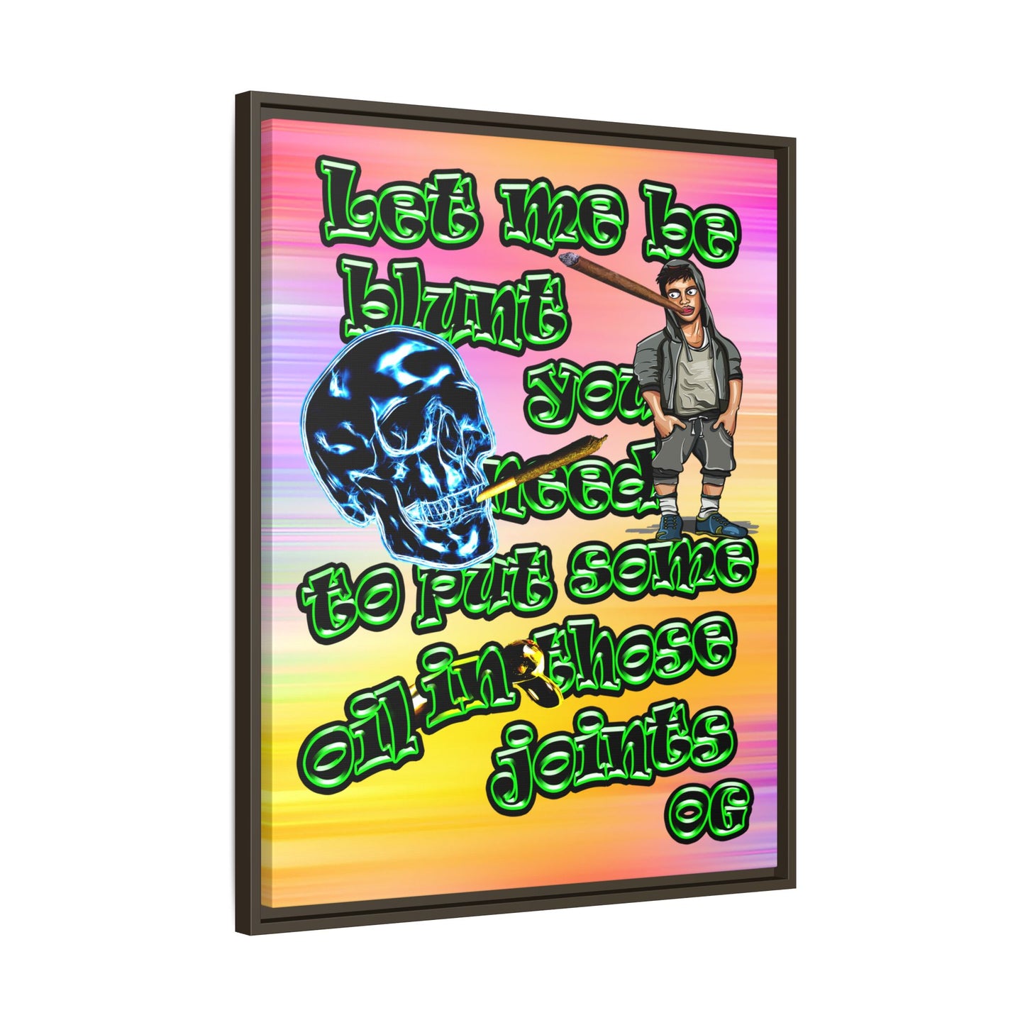 og - framed canvas art (color blur)