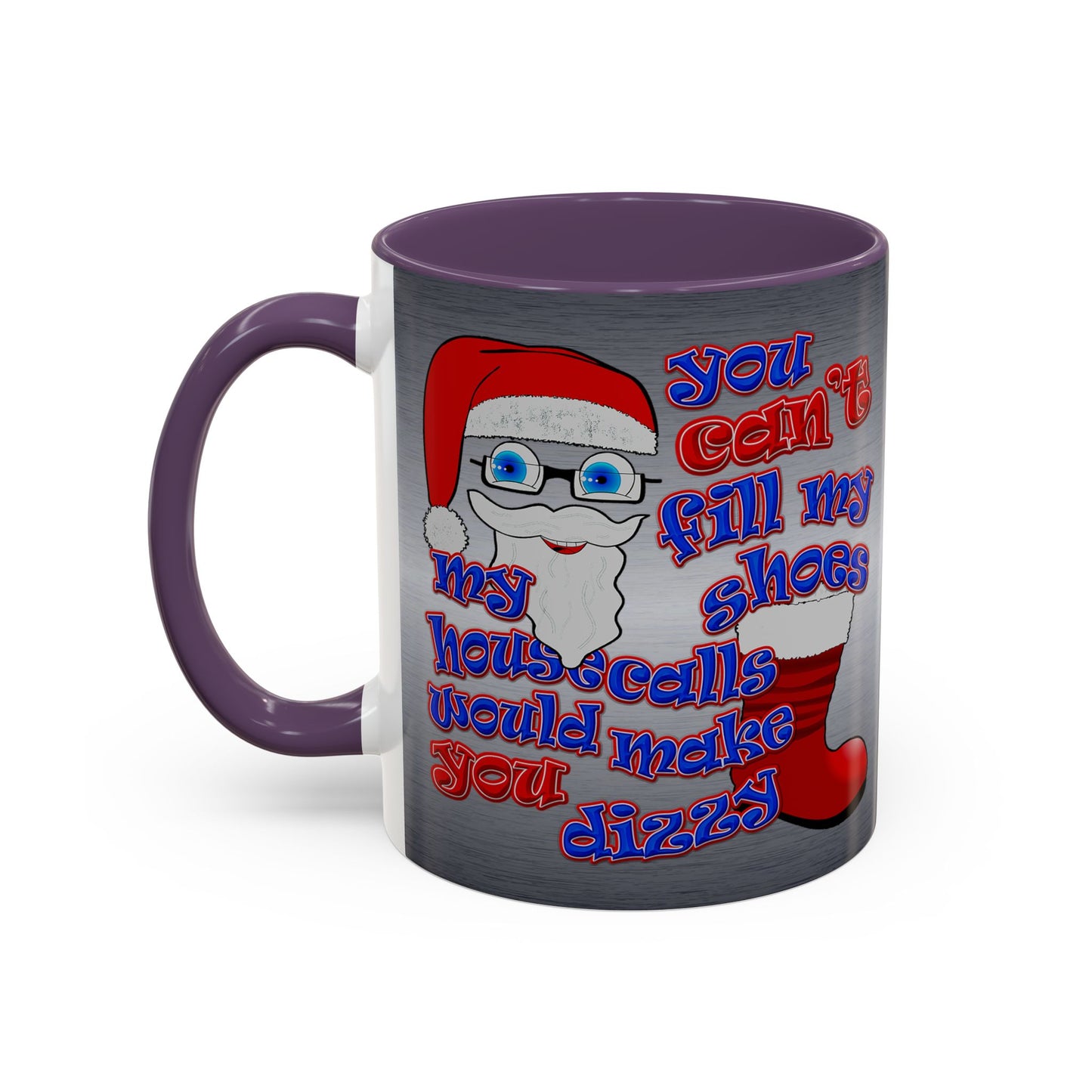 santa's shoes - Accent Mug (brushed nickel)
