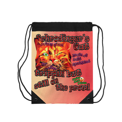 schrodinger's cat - Drawstring Bag (yellow-orange wave)