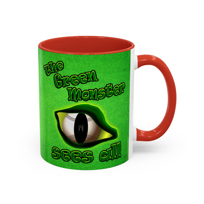 green monster - Accent Mug (green turf)
