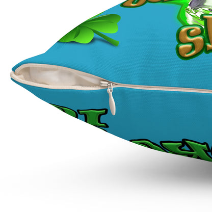 celtics logo - Spun Polyester Square Pillow - (turquoise)