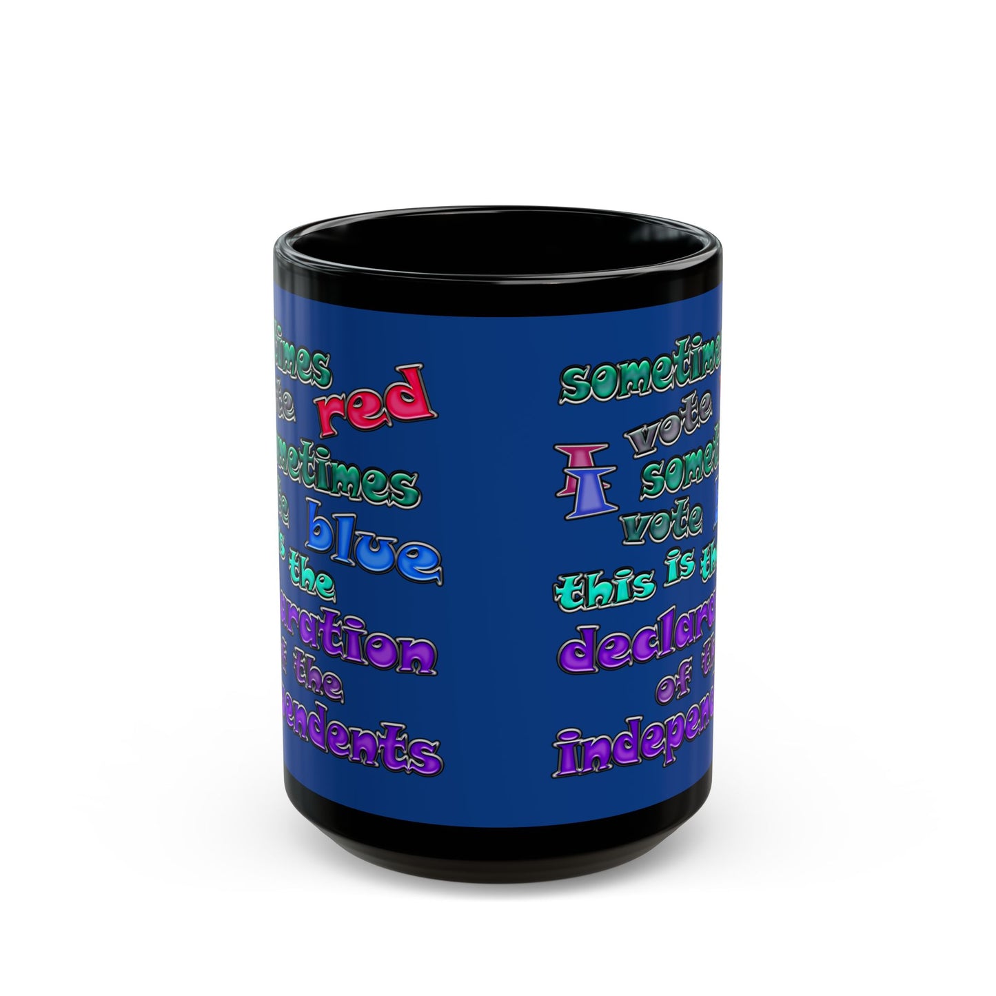 declaration of the independents - Black Mug (dark blue)