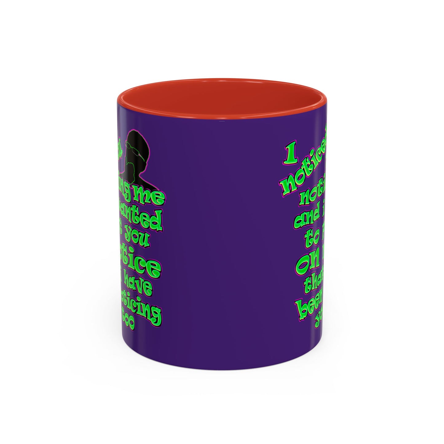 noticed you noticing - Accent Mug (purple)