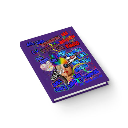 drop the beat - journal-lined (purple)