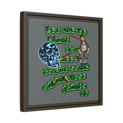 og - framed canvas art (dark grey)