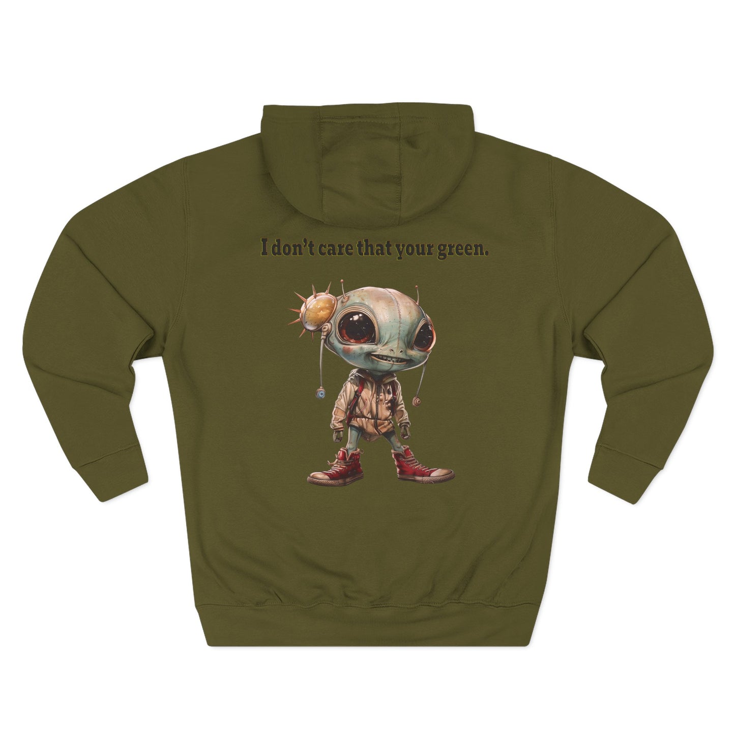 I don't care that your grey - Three-Panel Fleece Hoodie