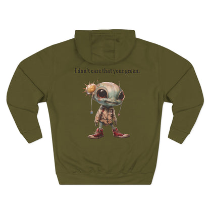 I don't care that your grey - Three-Panel Fleece Hoodie