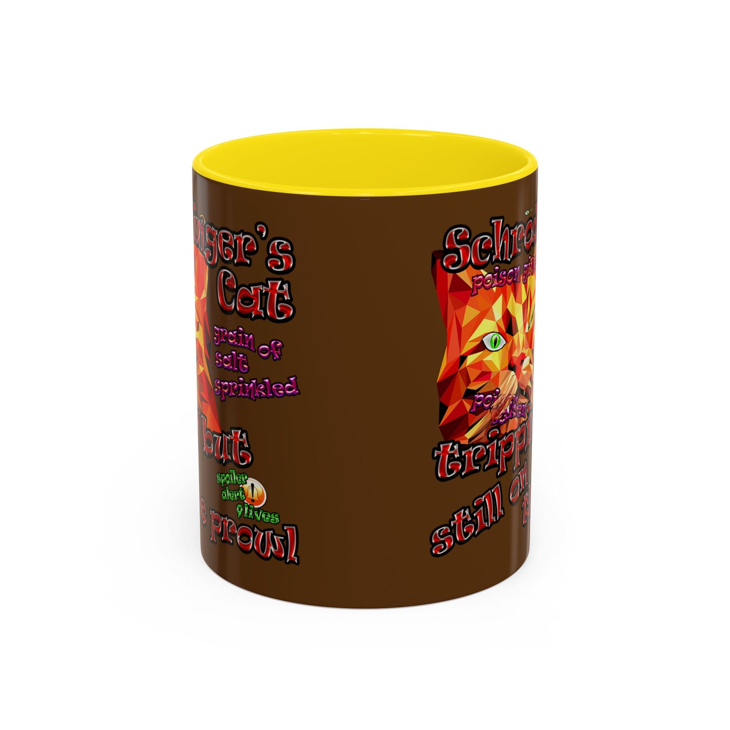 schrodinger's cat - Accent Mug (brown)