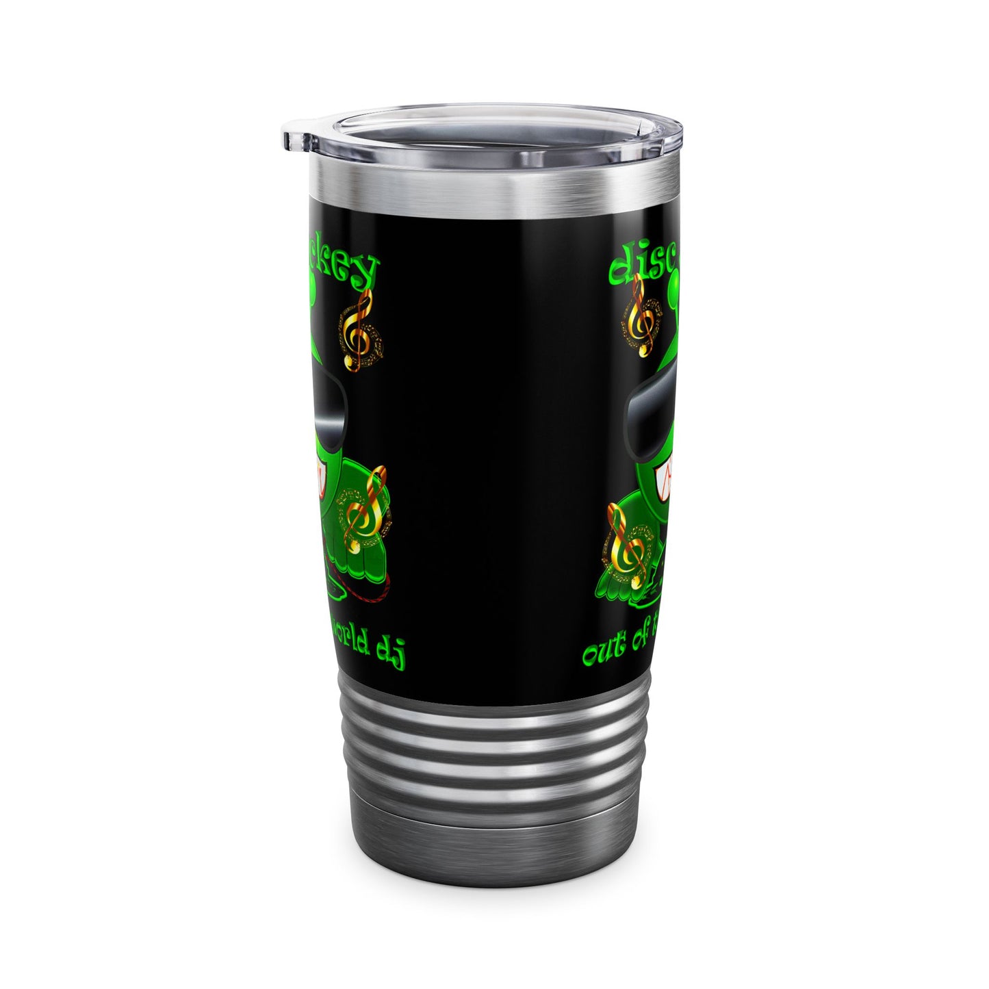 disc jockey - Ringneck Tumbler, 20oz (black)