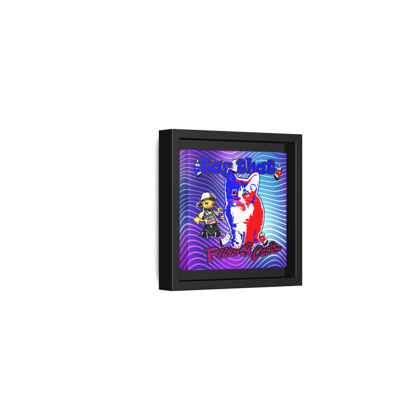 tag that - framed canvas art (purple wave)