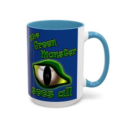 green monster - Accent Mug (dark blue)