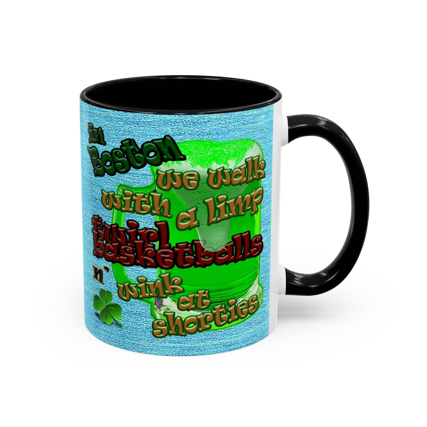 celtics logo - Accent Mug (faded blue)