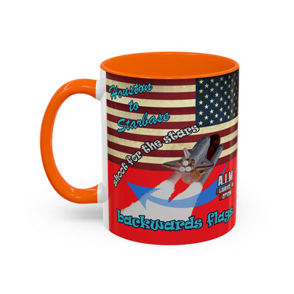 shoot for the stars - Accent Mug (red)