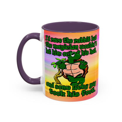 turtle race - Accent Mug (color blur)