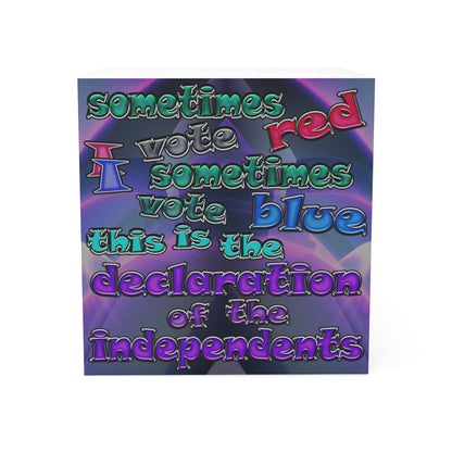 declaration of the independents - note cube (grey-pink wave)