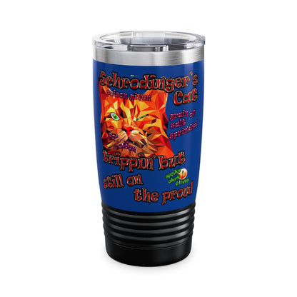 schrodinger's cat - Ringneck Tumbler, 20oz (dark blue)