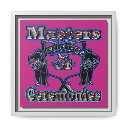 em cee squared - framed canvas art (pink)