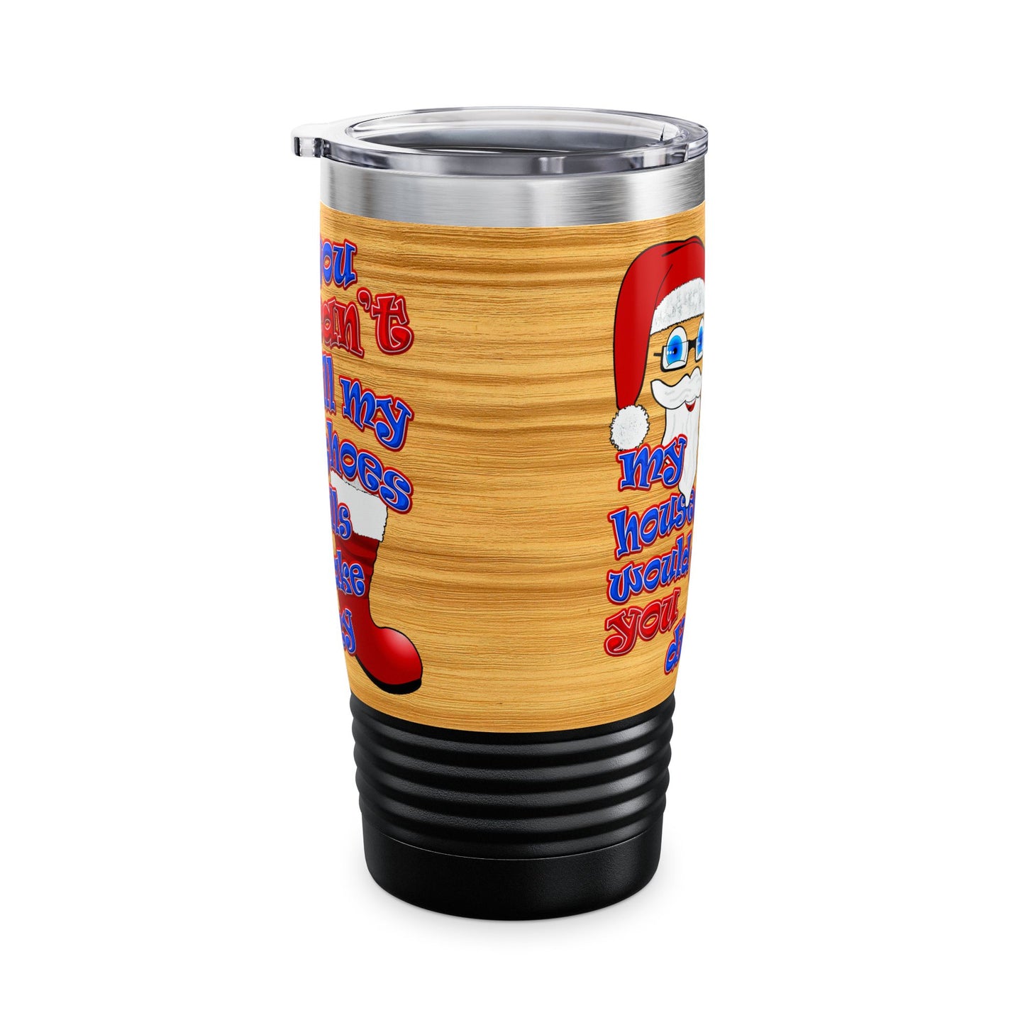 santa's shoes - Ringneck Tumbler, 20oz (butterscotch wood finish)