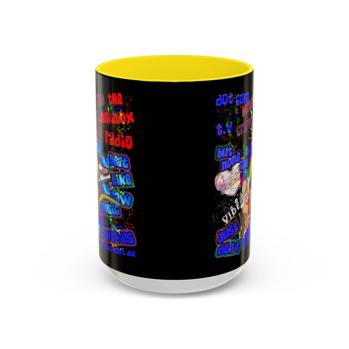 drop the beat - Accent Mug (black)