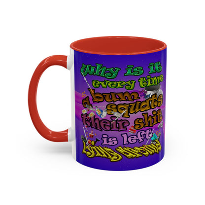 the bum's shit - Accent Mug (purple-pink wave)