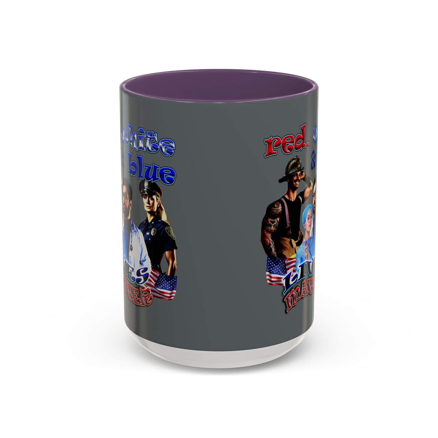 rw&b lives matter - Accent Mug (dark grey)