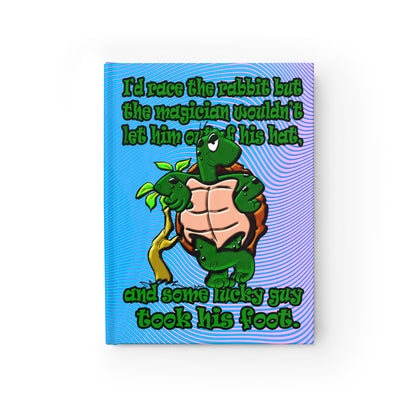 turtle race - journal-blank (light blue-purple wave)
