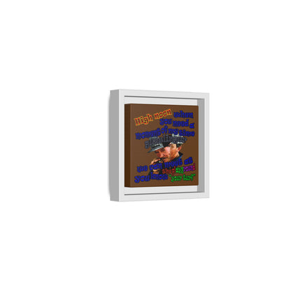 high noon - framed canvas art (brown)