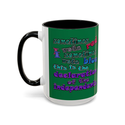 declaration of the independents - Accent Mug (dark green)