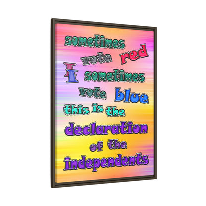 declaration of the independents - framed canvas art (color blur)
