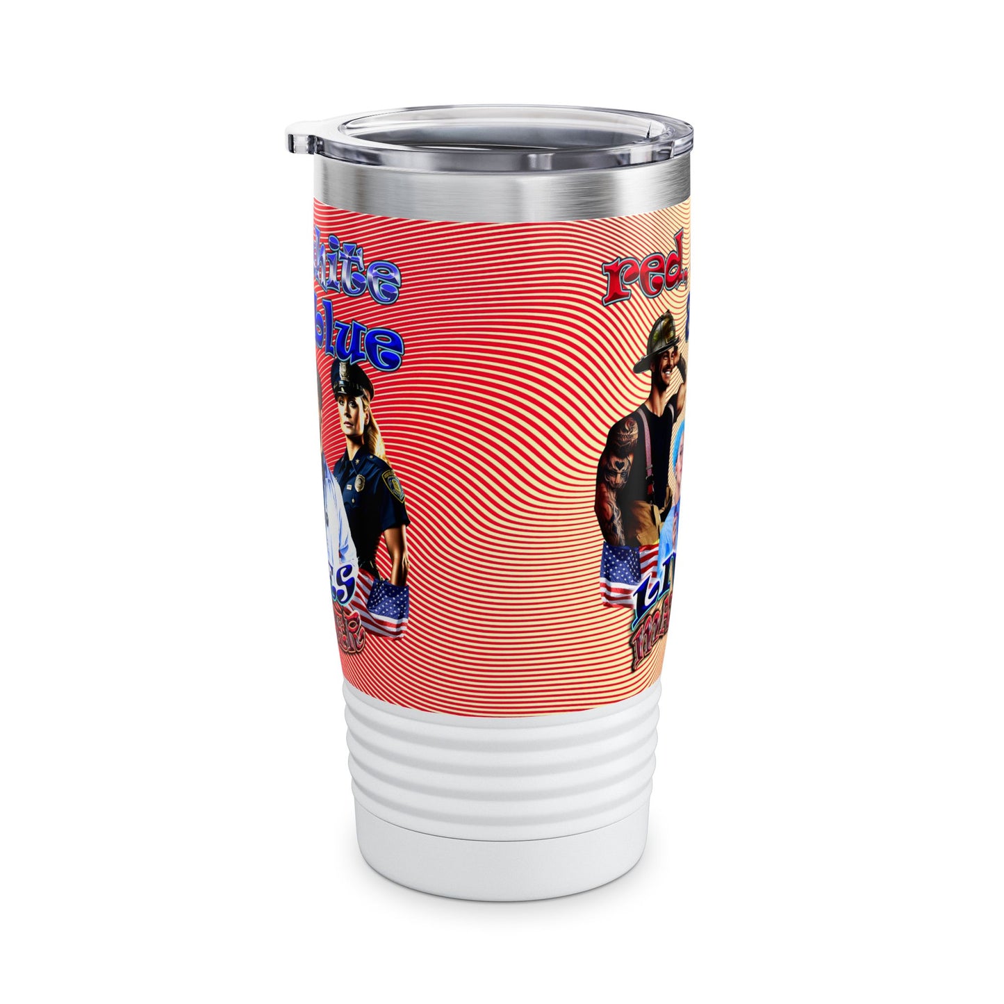 rw&b lives matter - Ringneck Tumbler, 20oz (yellow-orange wave)