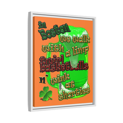 celtics logo - framed canvas art (crusta)