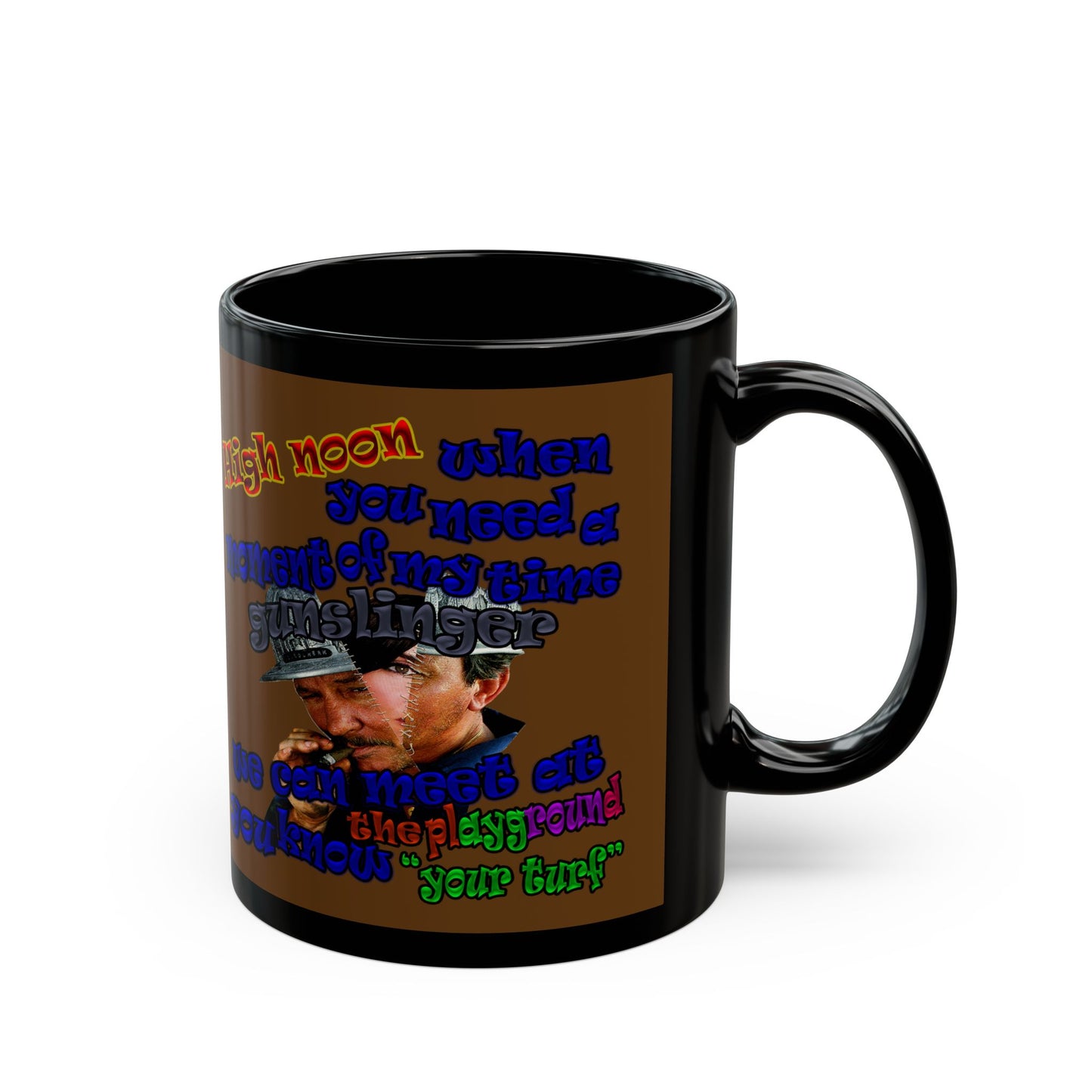 high noon - Black Mug (brown)