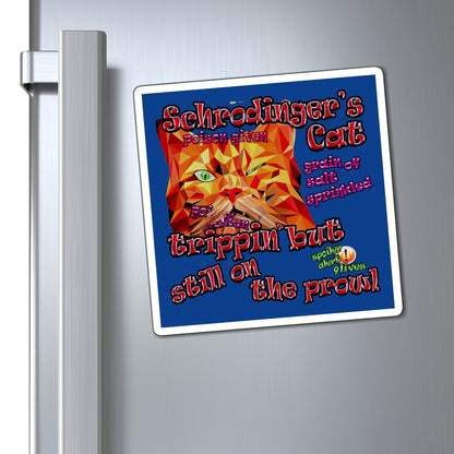 schrodinger's cat - Magnets - (dark blue)
