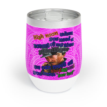 high noon - Chill Wine Tumbler (pink swirl)
