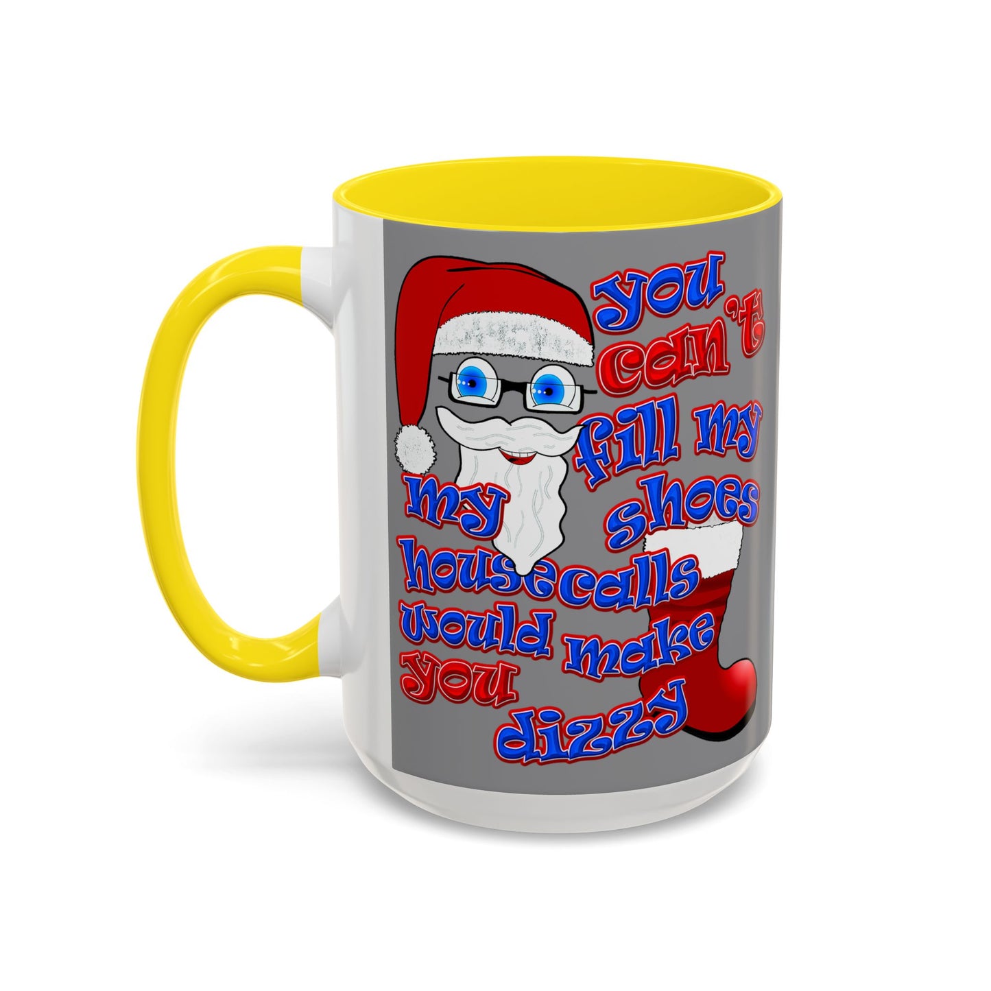 santa's shoes - Accent Mug (grey)