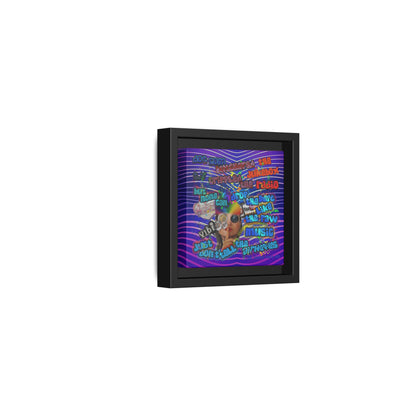 drop the beat - framed canvas art (purple wave)
