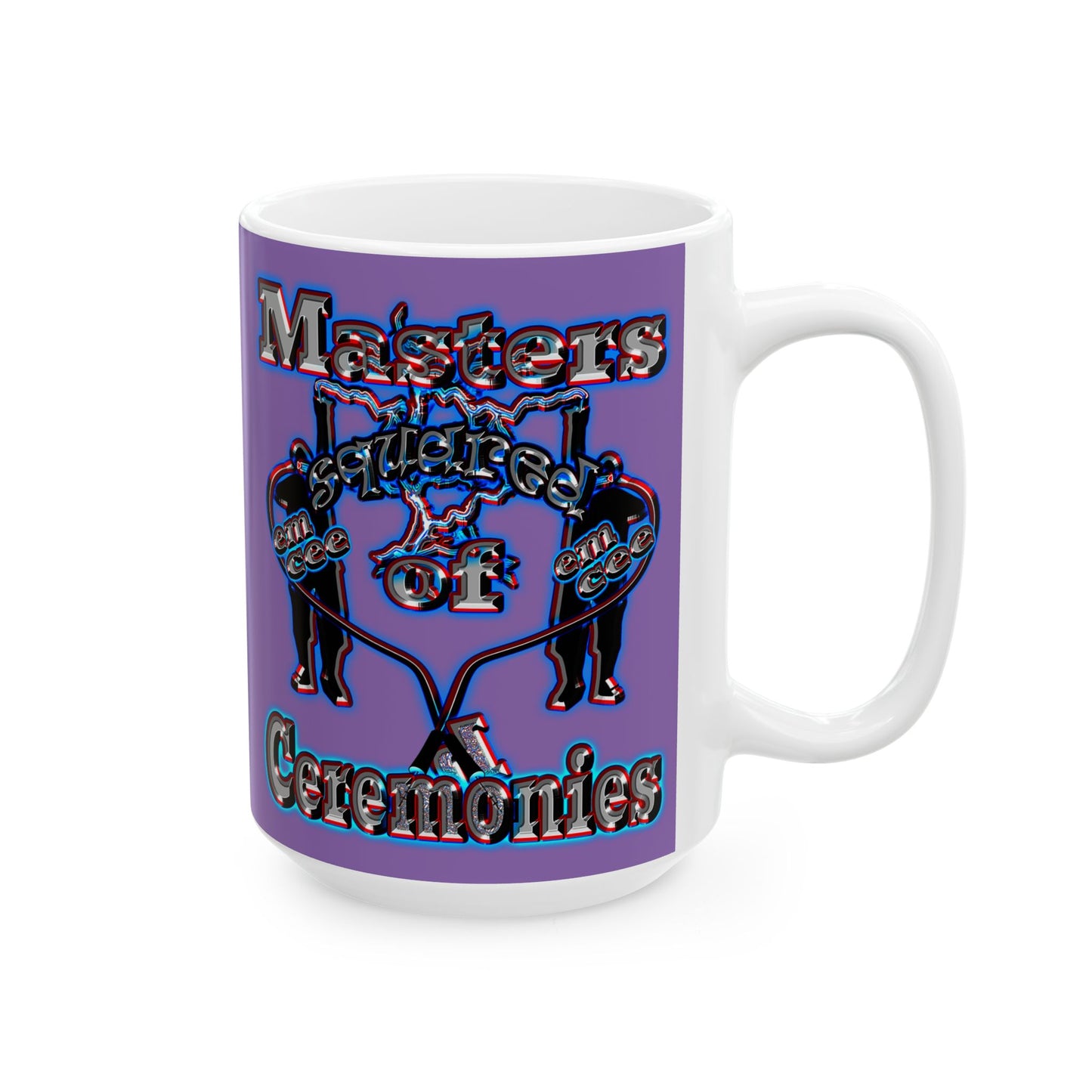 em cee squared - White Mug (light purple)