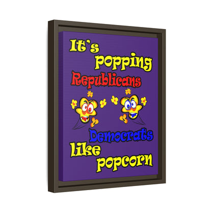 popping like popcorn - framed canvas art (purple)